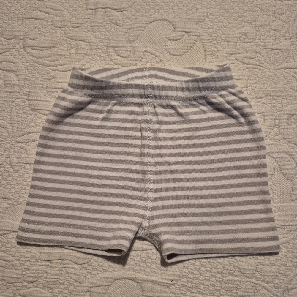 Hanna Andersson boys size 90 or 3 pajama bottom white and tan stripes VGUC